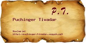 Puchinger Tivadar névjegykártya