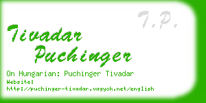 tivadar puchinger business card